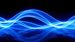 © Steven - Blue Light Waves with Reflections on Dark Background for Music Visualizations