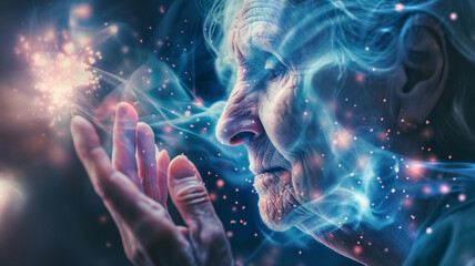Aufkleber - This person contemplates the impact of geroprotectors and senolytics on lifespan and health.