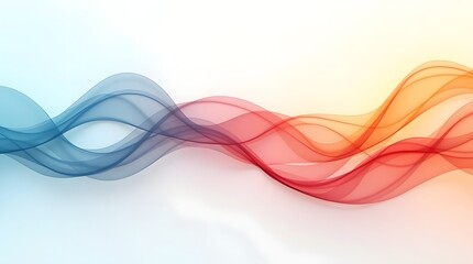 Wall Mural - a dynamic wave pattern in blue, red, and orange tones, creating an energetic and fluid design.