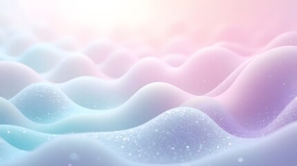 Wall Mural - a dreamy landscape of soft pastel waves, creating a serene and calming ambiance.