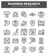 © Icon - Collection of 25 Business Research Icons:  Market Analysis. Data Analysis. and Financial Research