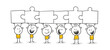 © strichfiguren.de - Strichfiguren / Strichmännchen / Stick Figures: Puzzle, Teamwork, Team. (Nr. 838)
