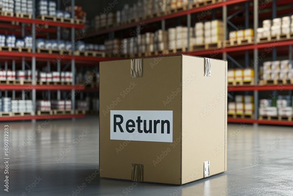 Return Layout Graphic design layout for advertising return policies in warehouse ...