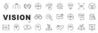 © tutti_frutti - Set of vision related line icons. Eye, look, binocular etc. Editable stroke