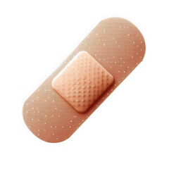 close up of a single adhesive bandage band aid