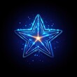 © Suparat - Elegant star icon with celestial outline style, thin line vector