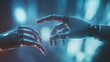 © theo - Futuristic Robot Hands Reaching Out - Artificial Intelligence Concept Artwork