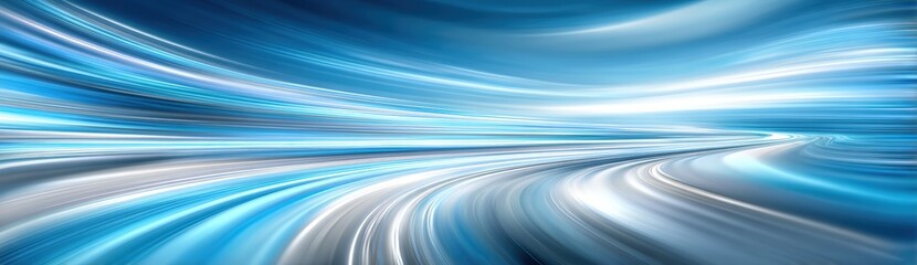Wall Mural - dynamic blue and white abstract lines create a sense of speed and futuristic motion.