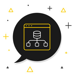 Wall Mural - line server, data, web hosting icon isolated on white background. colorful outline concept. vector