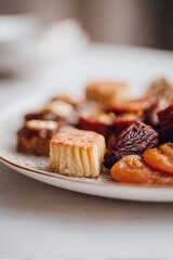 Wall Mural - close-up of decorative platter showcasing traditional eid al-adha delicacies