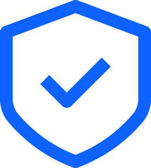 Wall Mural - insure blue simple vector icon