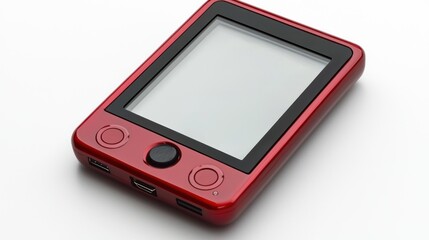 Wall Mural - Portable media player with black border screen on white background