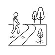 © Sayem - walking path icon, walking path line art - simple line art of walking path, perfect for walking path logos and icons