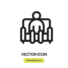 Aufkleber - Sofa icon vector. Linear-style sign for mobile concept and web design. Sofa symbol illustration. Pixel vector graphics - Vector.