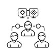 © Saedul - multiplayer icon, multiplayer line art - simple line art of multiplayer, perfect for multiplayer logos and icons