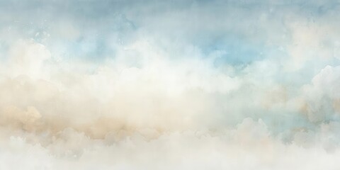Poster - Abstract Watercolor Sky with Soft Pastel Hues and a Gentle, Dreamy Atmosphere