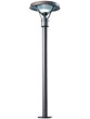 © MSTMAYA - An old metal street lamp, an isolated light object in silver and steel, stands on a white background