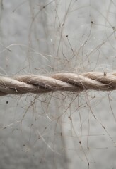 Aufkleber - Macro View Of TConstruction, A Close-up Image Showing Interwoven Fibers. Natural Texture Detail, A Rustic Cord Concept. Fiber Art Creation.