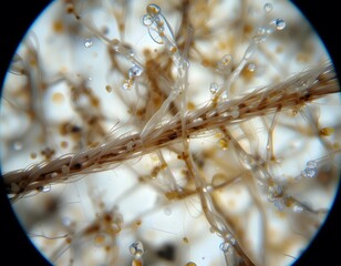 Aufkleber - Close Up Of TReveals Interwoven Fibers, Strength In Detail. Natural Texture Explored. A Macro View Of Cord, Showing The Beauty Of Simple Materials.