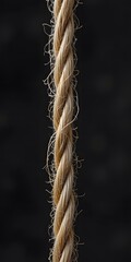 Aufkleber - Interwoven Fibers, Magnified Single Strand. Natural TTexture Detail. Close-up Of Cord Strands. Material Background For Crafts, Packaging, And Sustainable Design. Macro View Of Rustic Rope.