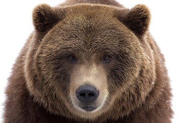 isolated brown bear front facing image