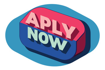 Poster - Colorful vector illustration of a modern apply button set against a muted background showcasing a simple yet effective design suitable for various applications