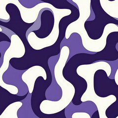 Wall Mural - vibrant abstract pattern with blue, purple, and white organic shapes perfect for a modern pixel art 