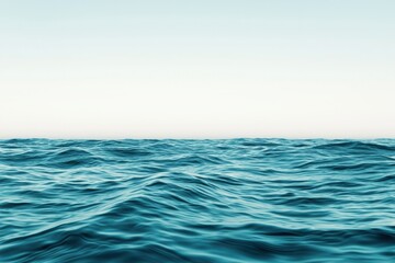 Poster - Serene ocean landscape with gentle waves and expansive horizon evoking tranquility
