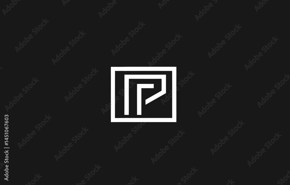 White and black are the colors used for the alphabet letter logo icon ...