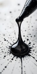 Aufkleber - Microscopic Ink Explosion A Vibrant Burst On White Paper Creates Abstract Art Delicate Fluid Dynamics In Motion Texture And Detail Revealed.