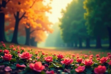 Abstract blurred nature scene, ideal for website header, image, simple