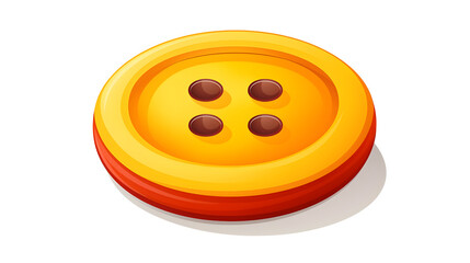 Professional illustration of white button for web design and user interface development