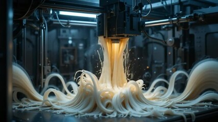 Wall Mural - Captivating View of Advanced 3D Printer Creating an Innovative Artistic Sculpture