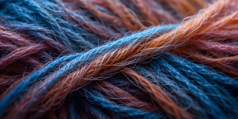 Aufkleber - Extreme Close-up Of Textile Fibers, Macro View Of Woven Fabric Texture. Detailed Thread Structure Shows Interlacing Patterns, Ideal For Material Design Visualization. Microscopic Textile Art.