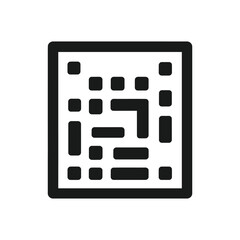 Rounded Black Pixelated Pattern Icon On White Background Simple Design Element