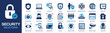 © Abbasy  Kautsar - Security  solid icons collection. Containing protection, access, cyber security. Perfect pixel on transparent background. Vector illustration.