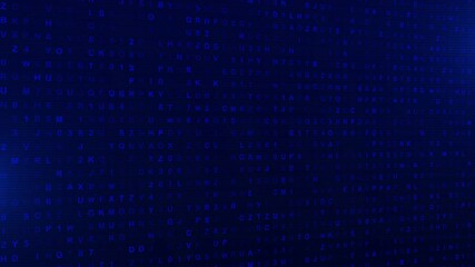 binary coding and digital data processing over black background