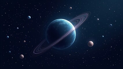 abstract depiction of a planet in space represented.