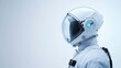 © Gefo - Astronaut in a futuristic helmet showcasing advanced technology against a minimalist background