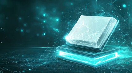 Futuristic technology book display