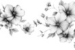 © Irfan Mulyana - Capture floral bloom beauty in Monochrome Art, floral illustration