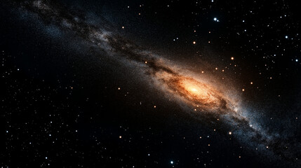 Wall Mural - celestial canvas: witness the awe-inspiring expanse of a galaxy in a photorealistic display, a lumin