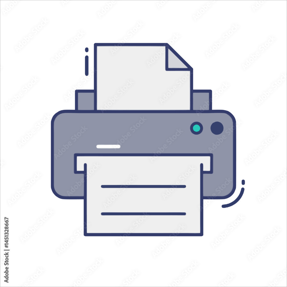 printer icon vector illustration