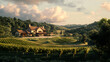 © Kale Galaxy - A picturesque vineyard estate with rolling hills and a rustic winery house (2)