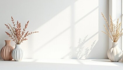 Wall Mural - pure white background, elegant minimalist aesthetic, purity, blank, seamless