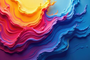 Poster - abstract swirling paint strokes, vibrant colors, modern, contemporary, complex
