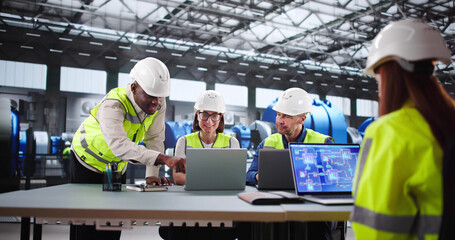 Poster - Skilled Technician And Young Engineer Monitor Automated Powerplant Operations