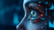© Achmad - Woman's eye with data overlays and tech graphics