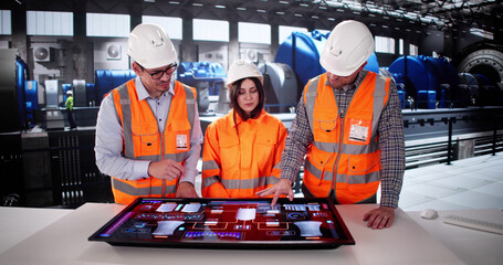 Poster - Electricity Generation In Power Plant Controlled By Man