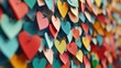 © Johannes - Colorful heart-shaped sticky notes arranged aesthetically conveying a cheerful spirit ideal for office celebrations on Administrative Professionals Day preparation